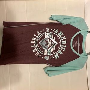 American fighter 1/2 length sleeve t-shirt